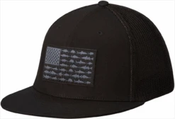 Columbia PFG Fish Flag Mesh Flat Brim Ball Cap
