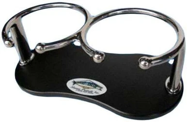 Deep Blue WCH-2 Stainless Wire Double Cup Holder With Suction Cups 2 Deep Blue WCH-2 Stainless Wire Double Cup Holder With Suction Cups