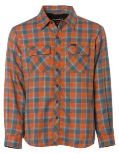 Grundens Kodiak Insulated Long Sleeve Shirt - Clay Plaid - Small