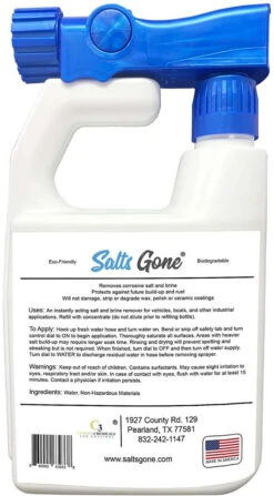 Salts Gone 32 Oz. Refillable Spray Bottle Concentrate -Fishing Equipment Store salts gone sg32hes 32 oz refillable spray bottle concentrate 13356.1651446183
