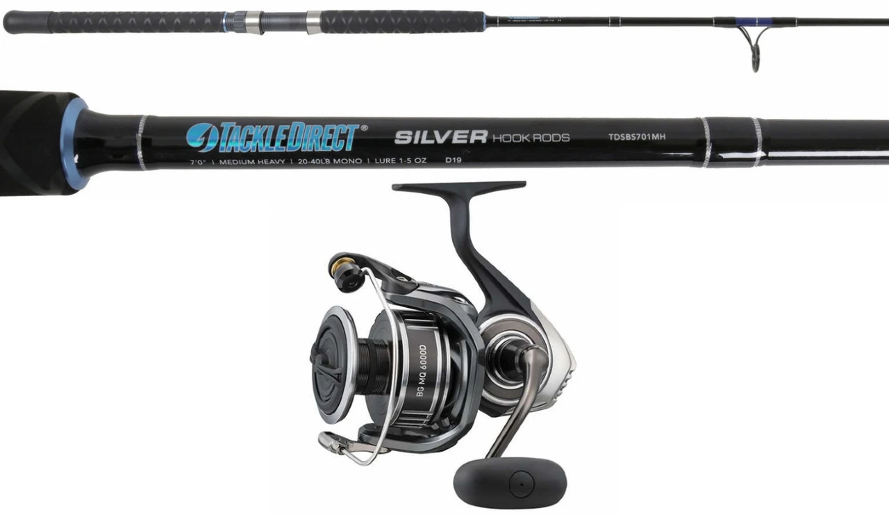 TackleDirect Silver Hook/Daiwa BGMQ6000D-H BG MQ Spinning Combo 3 TackleDirect Silver Hook/Daiwa BGMQ6000D-H BG MQ Spinning Combo